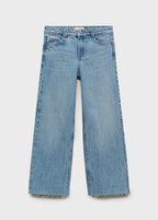 Jean Wide1 Bleu Moyen - Fille