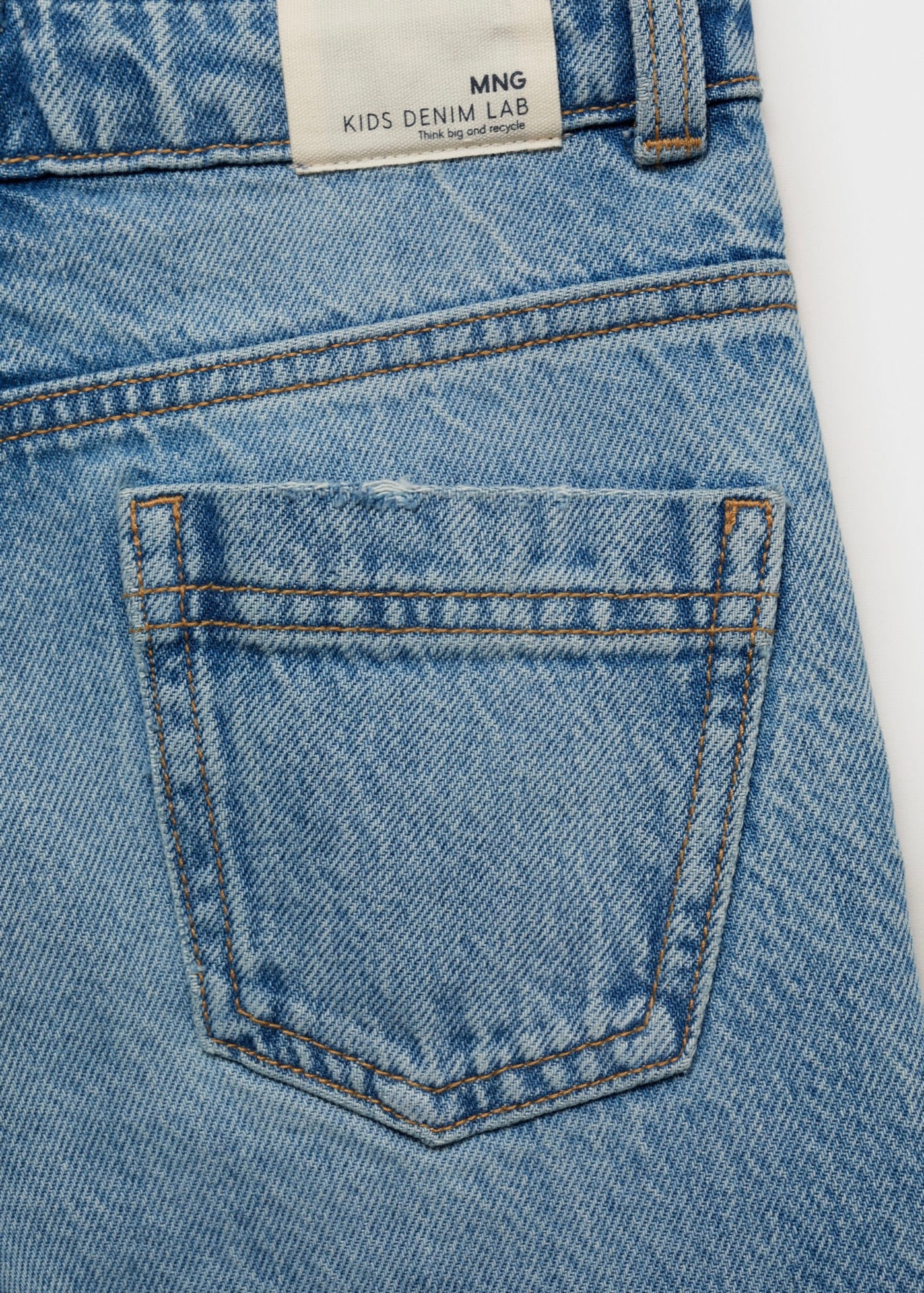 Jean Wide1 Bleu Moyen - Fille
