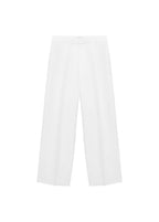 Pantalon Mélange De Lin Pinces