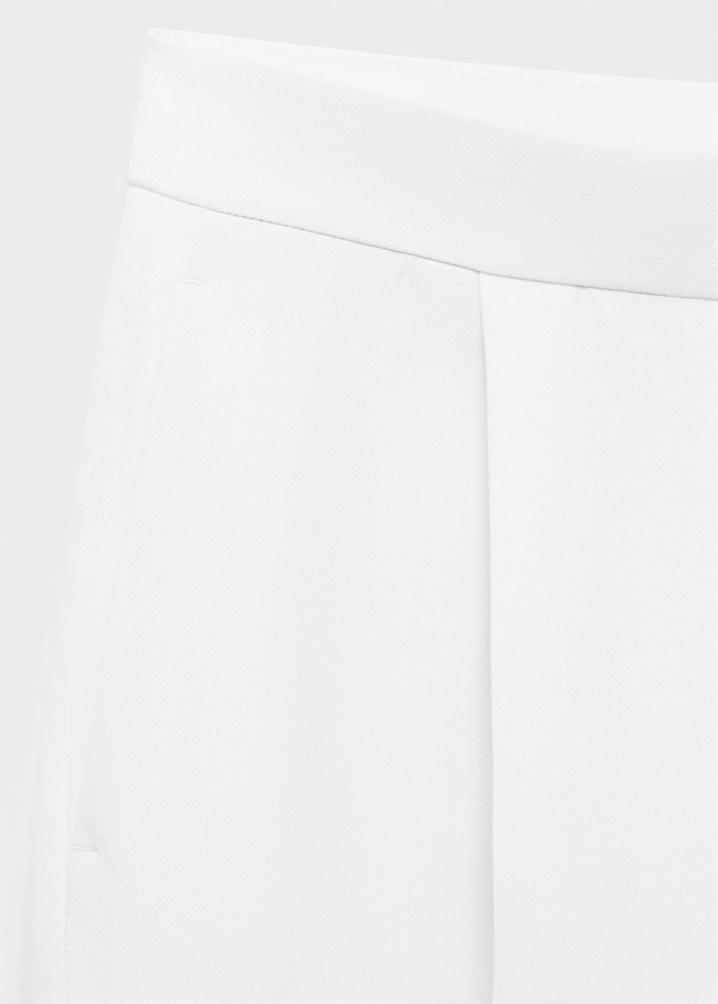 Pantalon Mélange De Lin Pinces