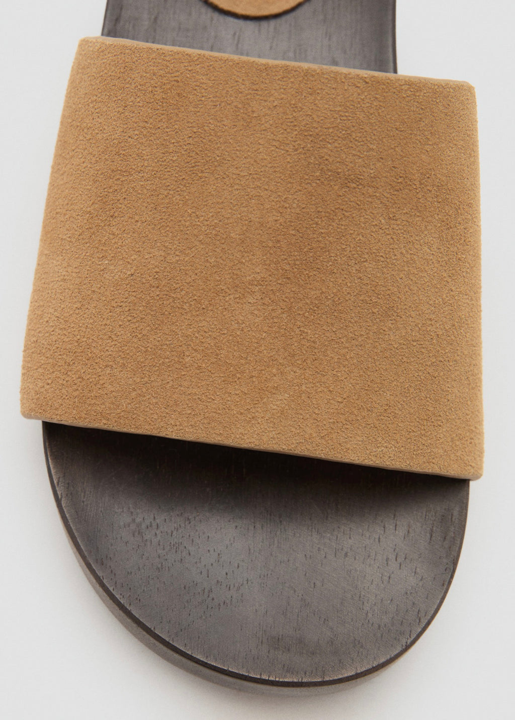 Sandales En Daim Avec Semelle En Bois