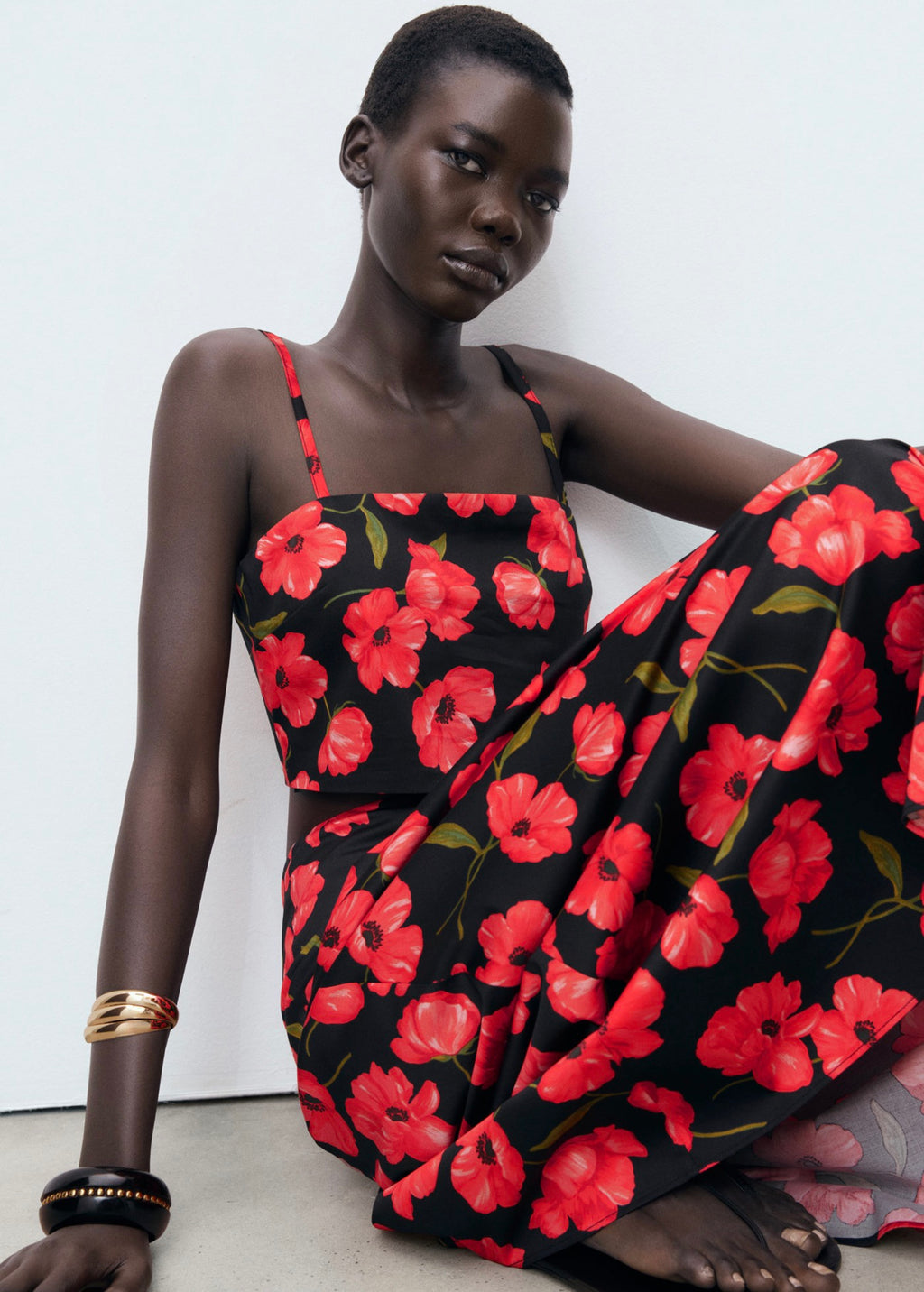 Crop Top À Fleurs