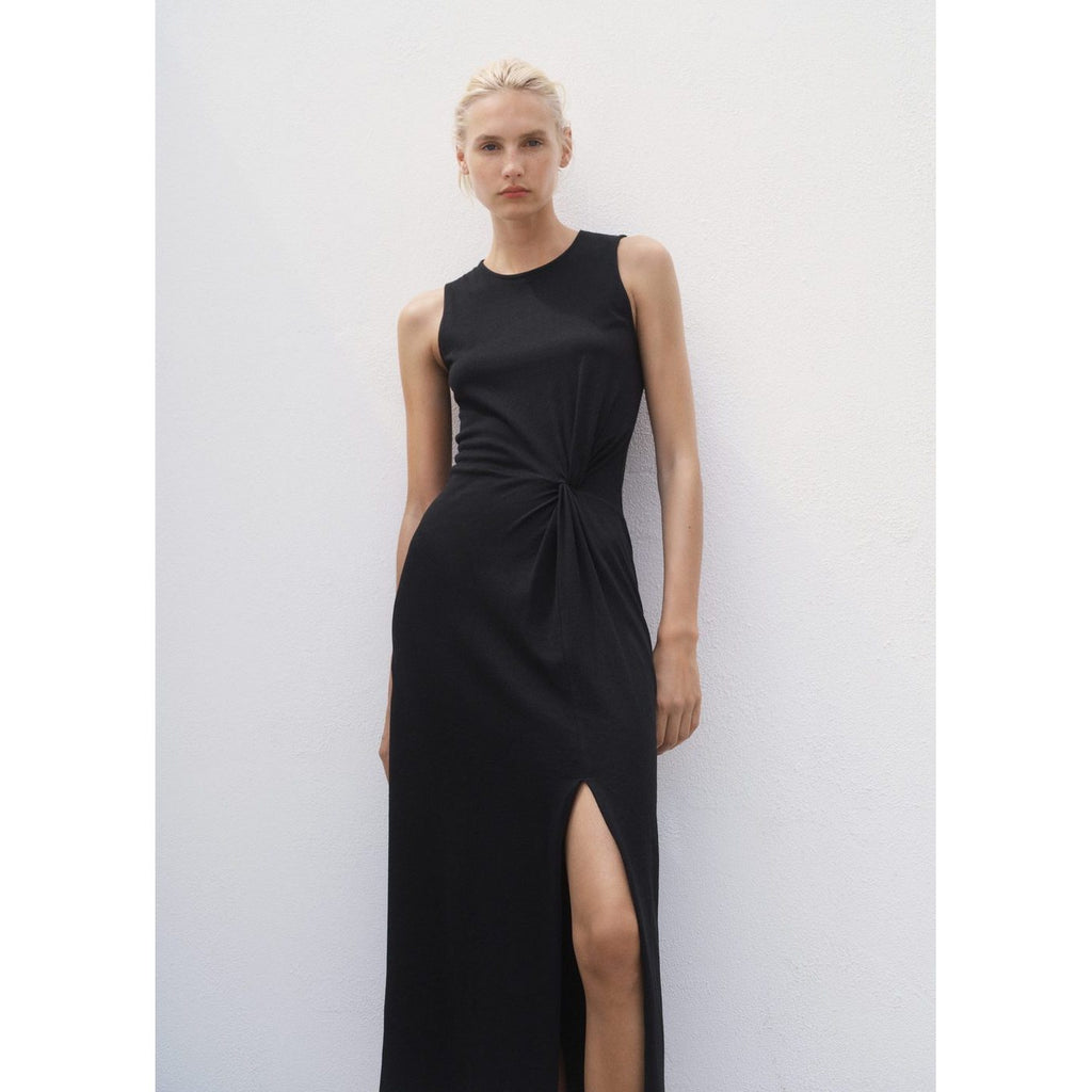 Robe Midi En Coton Froncé