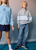 Sweat Apres Gris Moyen Chiné - Garçon