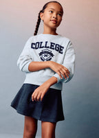 Sweat Cambri Gris Moyen Chiné - Fille