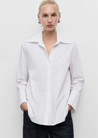 Chemise À Revers Et Fermeture Dissimulée