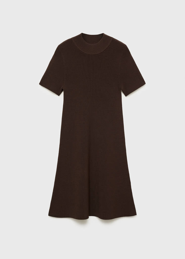 Strickkleid Mit Stehkragen