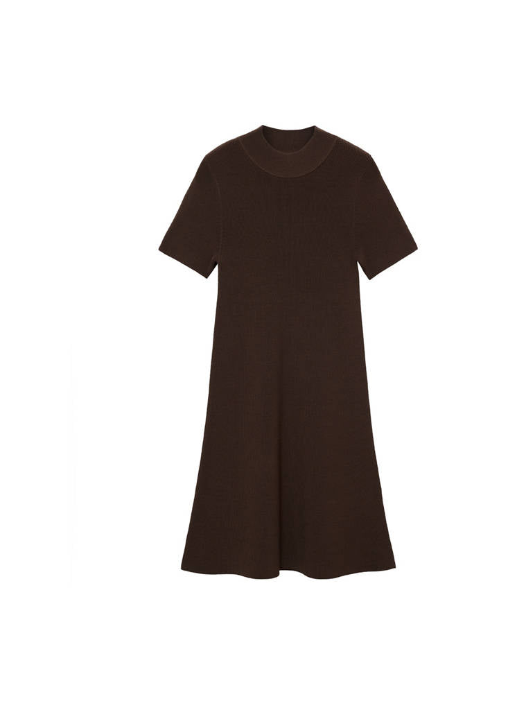 Strickkleid Mit Stehkragen