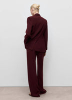 Pantalón de traje recto de tiro medio