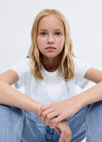 T-Shirt Celeste Bleu Ciel - Fille
