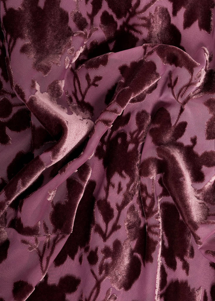 Abito Jacquard Floreale con Maniche a Campana