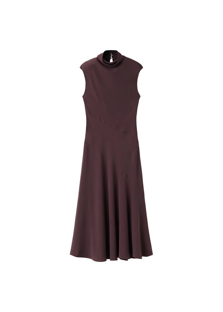 Ausgestelltes Kleid Mit Stehkragen