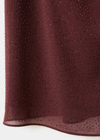 Asymmetrisches Kleid mit Strass