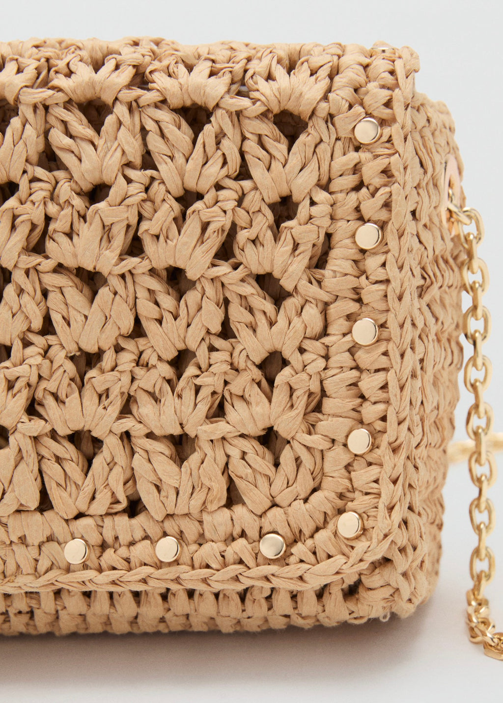 Mini Sac Bandoulière En Fibre Naturelle