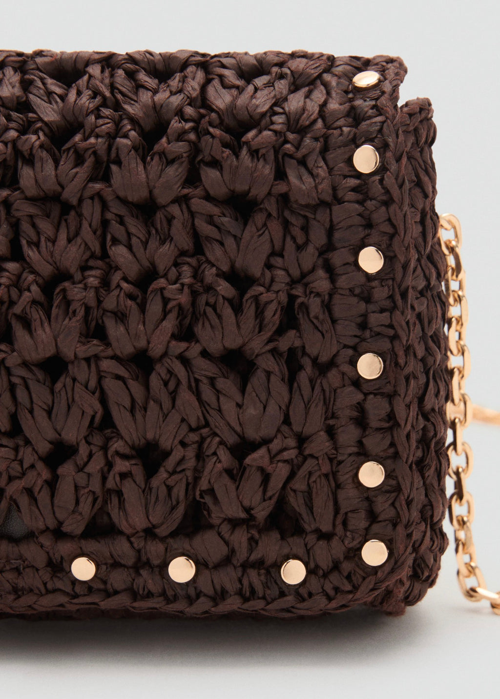 Mini Sac Bandoulière En Fibre Naturelle