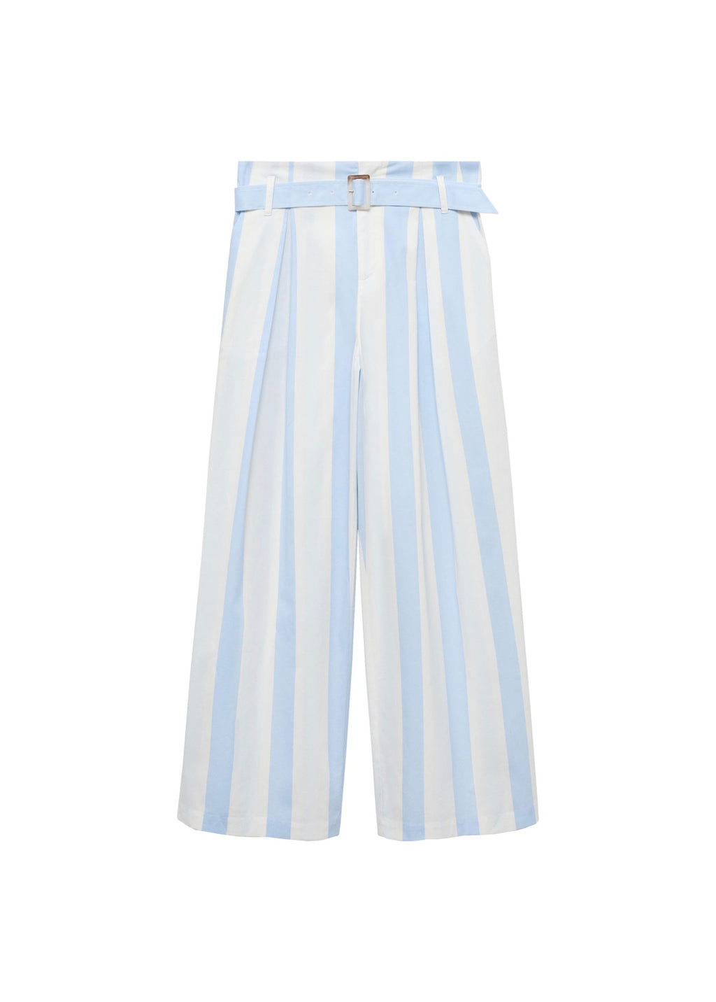 Pantalon Style Jupe-Culotte À Rayures Avec Ceinture