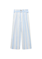 Pantalon Style Jupe-Culotte À Rayures Avec Ceinture