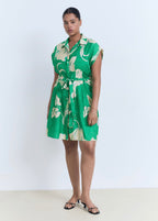 Robe Imprimée Avec Ceinture