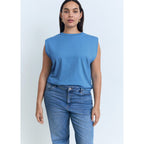 T-Shirt Épaulettes Manches Courtes