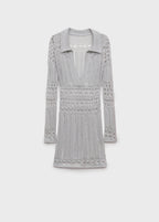 Robe Lurex Détails Ajourés