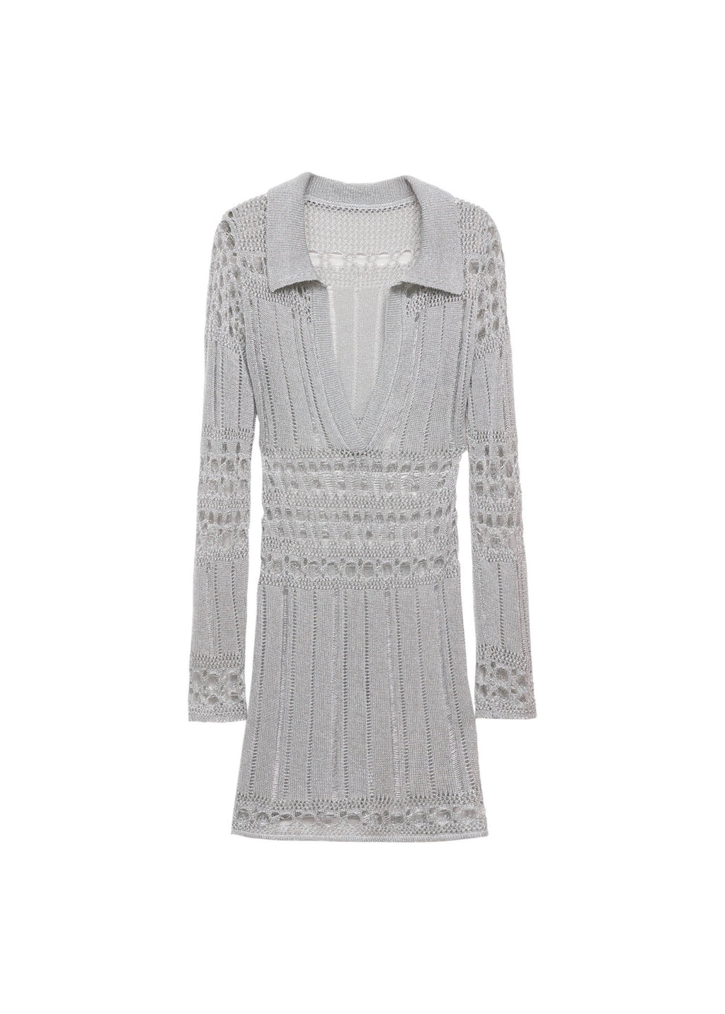 Robe Lurex Détails Ajourés