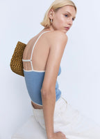 Top Maille Bords Contrastants