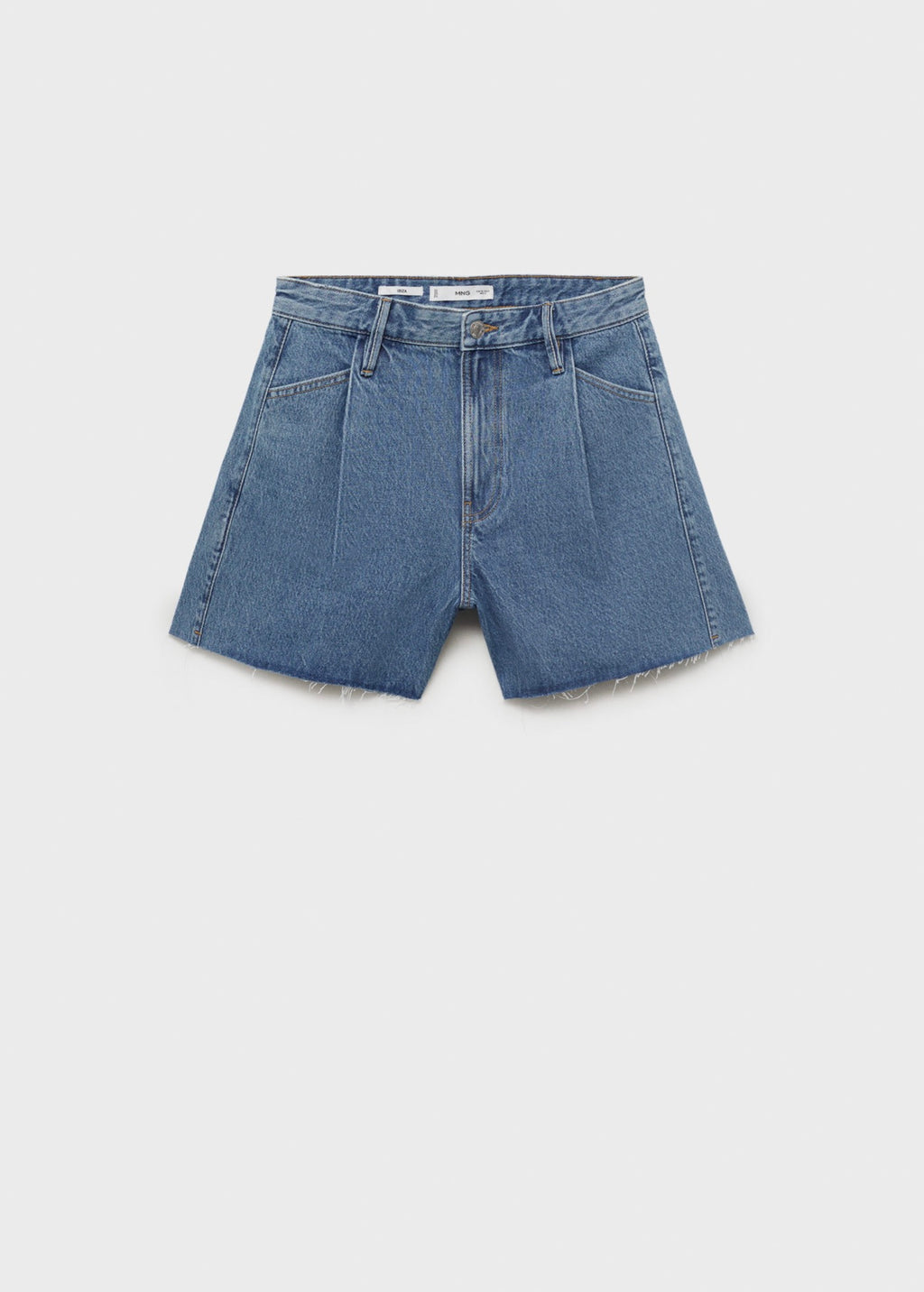Short En Jean Bas Effiloché Pinces