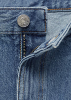 Short En Jean Bas Effiloché Pinces
