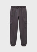 Pantalon Cargo Gris Anthracite - Garçon