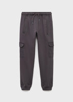 Pantalon Cargo Gris Anthracite - Garçon