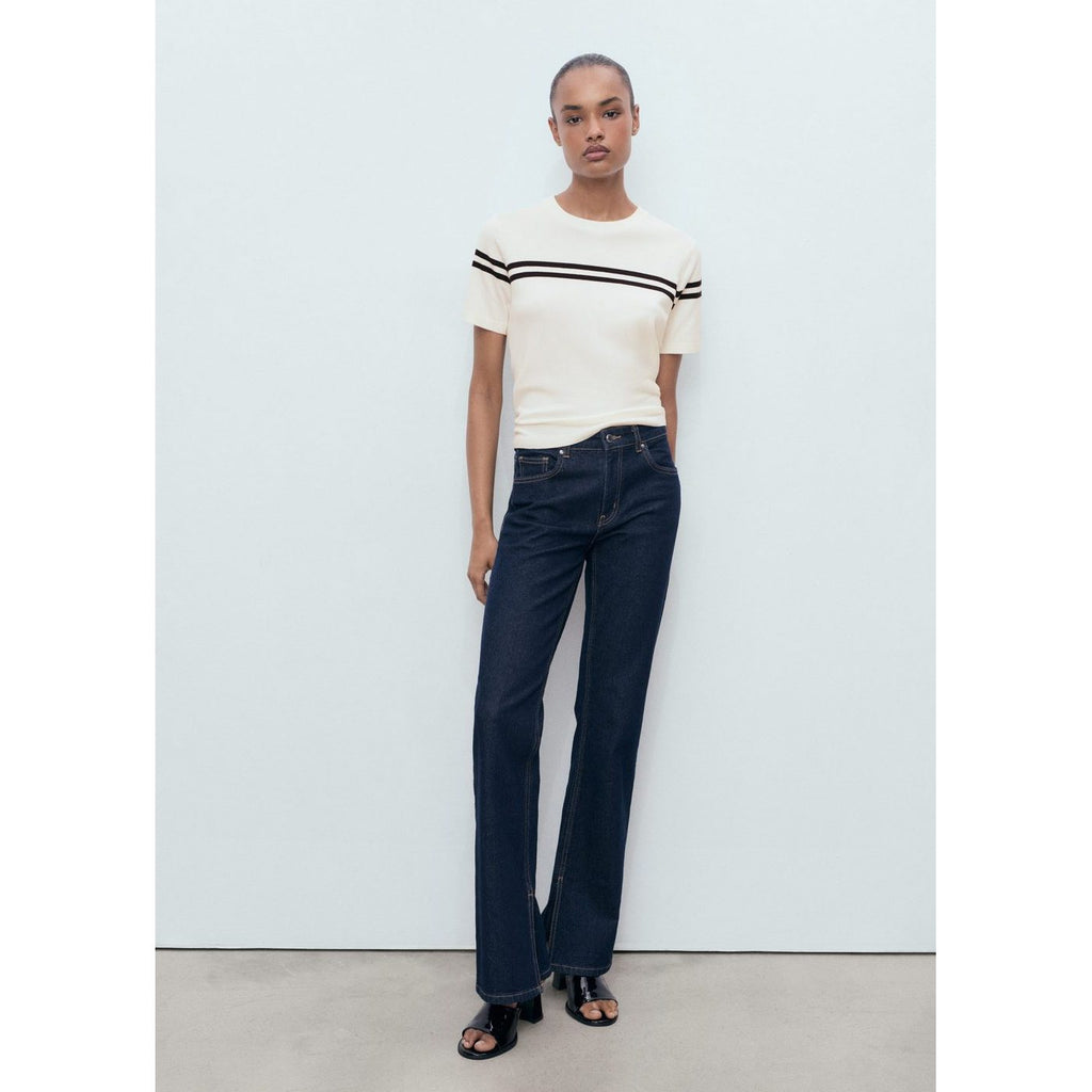 Pull-Over Rayures Manches Courtes