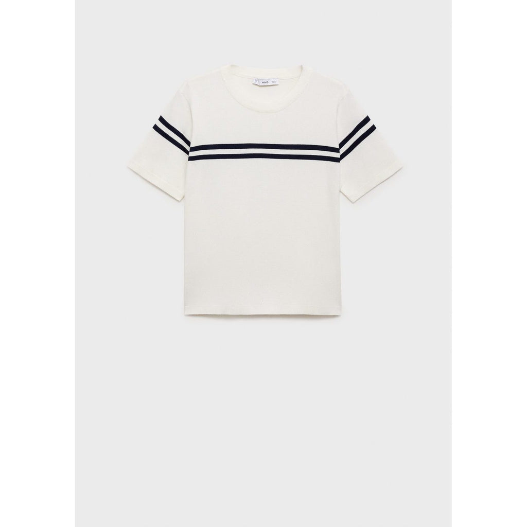 Pull-Over Rayures Manches Courtes