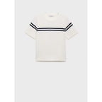 Pull-Over Rayures Manches Courtes