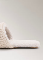 Chaussons Ouverts À L_x0019_ Arrière Crochet Effet Mouton