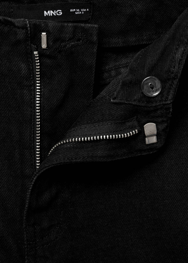 Jeans med vide ben og normal talje