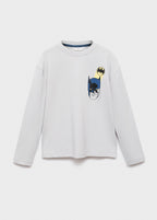 T-Shirt Batlogo Gris Glacier - Garçon