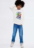 T-Shirt Avemarve Blanc Cassé - Garçon