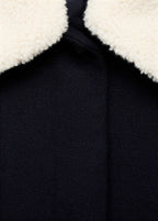 Jakke I Uldblanding Med Krave I Teddy-Look