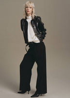 Satin High-Neck Blouse