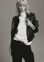 Satin High-Neck Blouse
