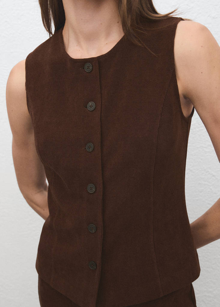 Gilet da Abito in Velluto a Coste