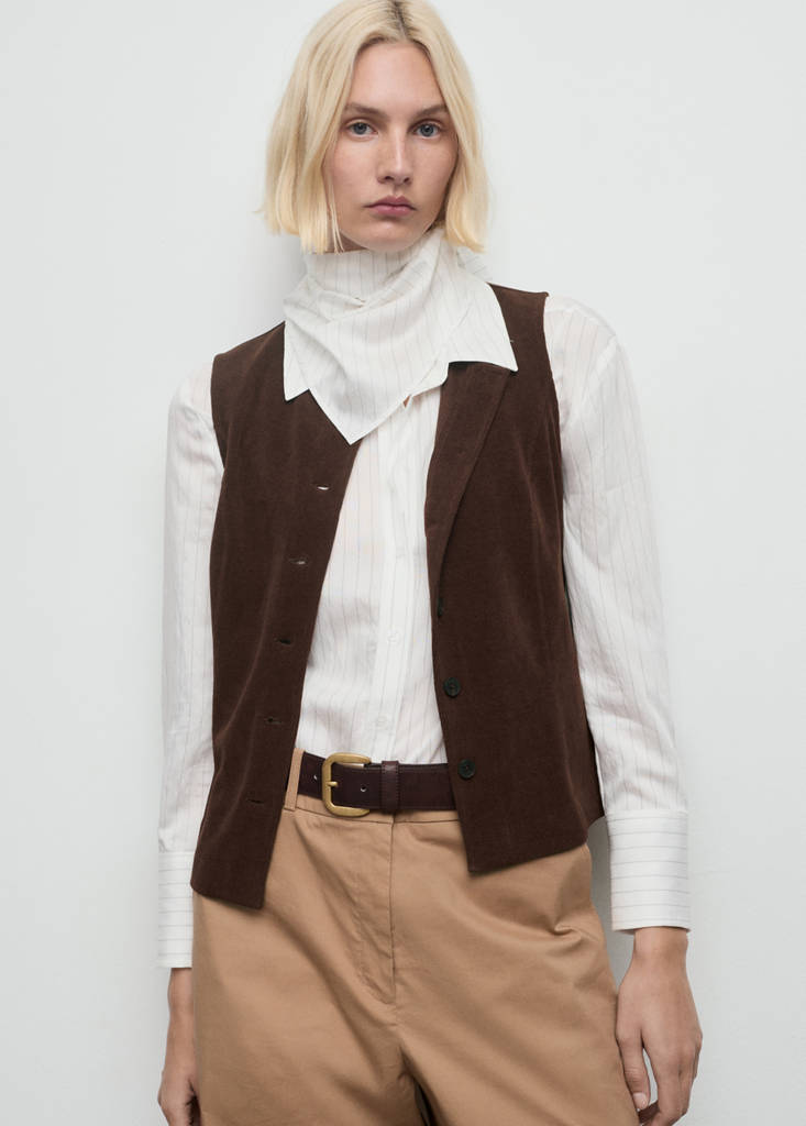 Gilet da Abito in Velluto a Coste