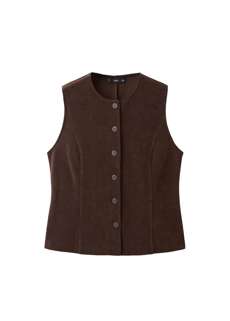 Gilet da Abito in Velluto a Coste