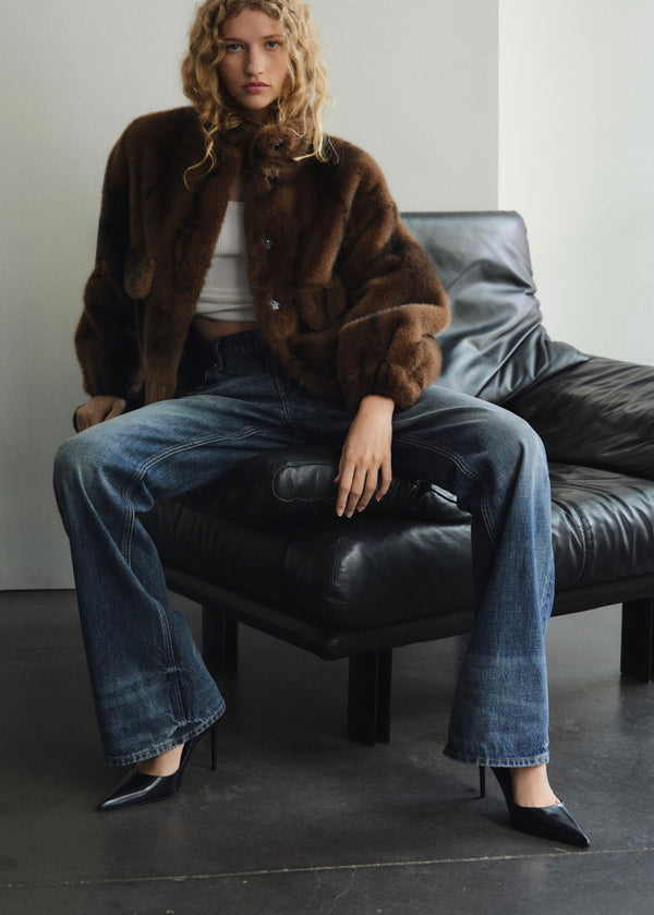 Jeans Flare A Vita Media