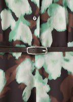 Robe Chemisier Imprimée Avec Ceinture