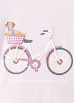 T-Shirt Bici Violet Clair/Pastel - Fille