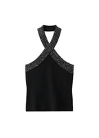 Glänzendes Neckholder-Top