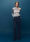 Jeans Ampi Con Strass