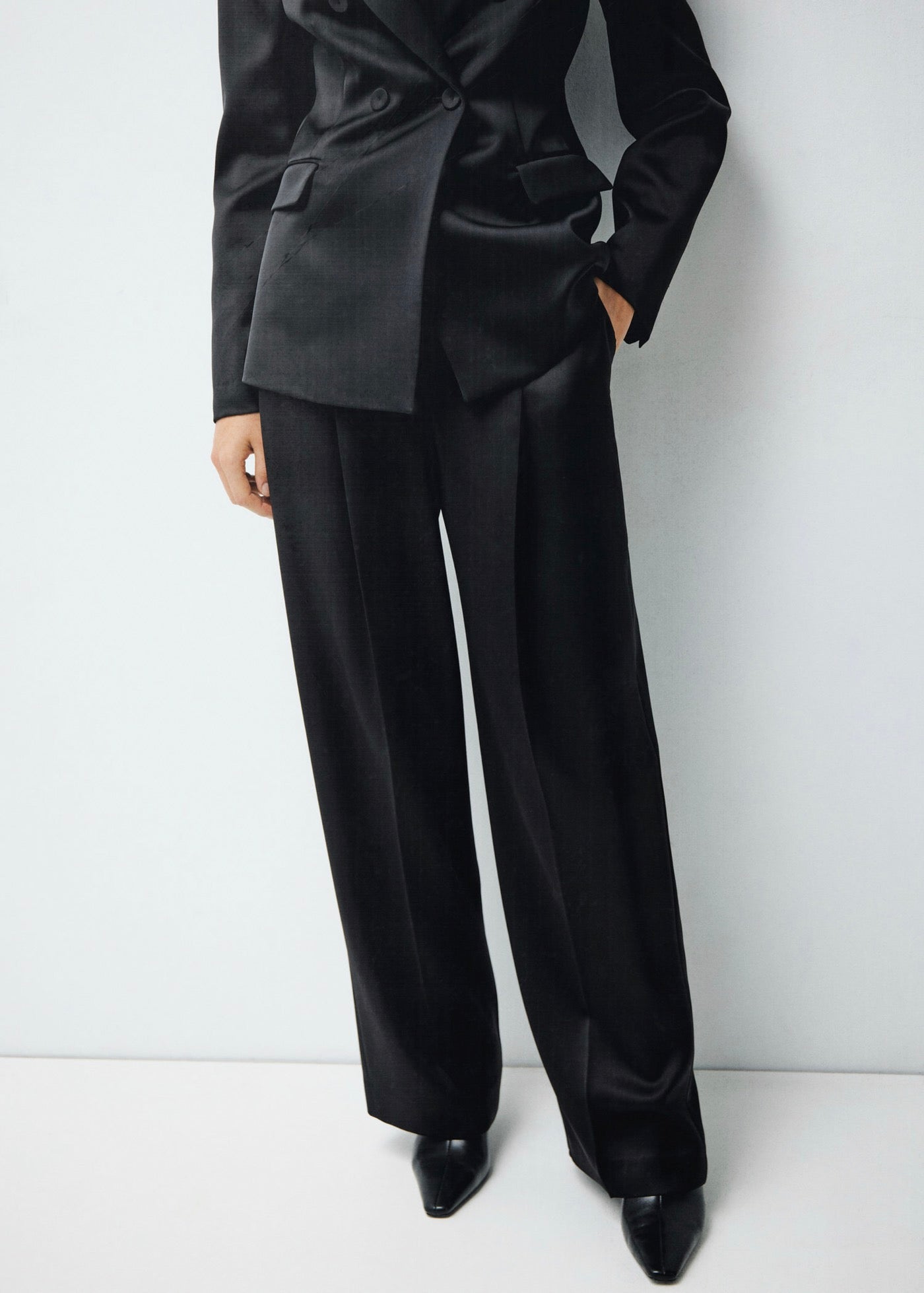 Pantalon De Costume Satiné