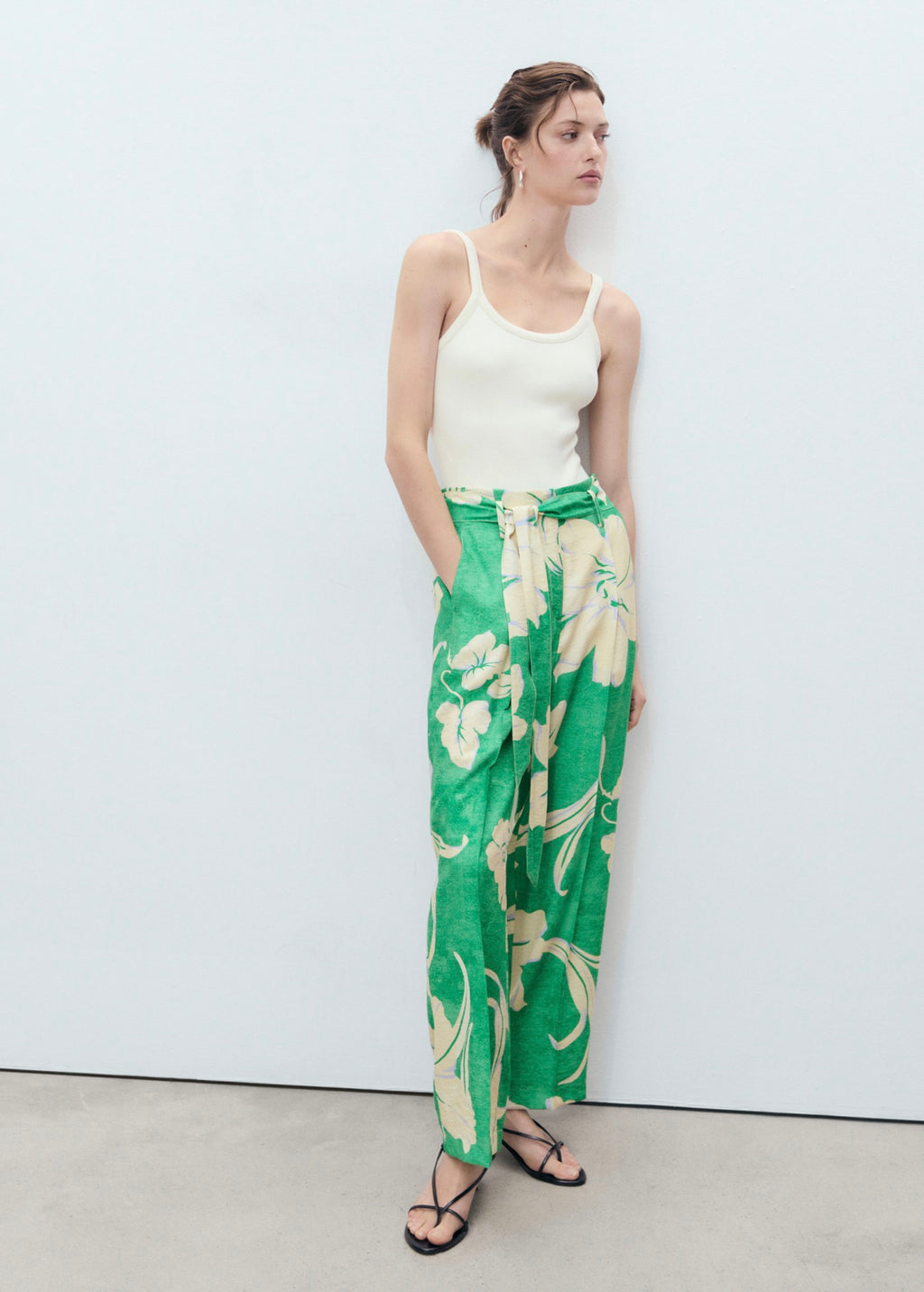 Pantalon Imprimé Ceinture